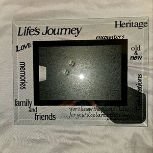Glass Photo Frame with Inspirational Words